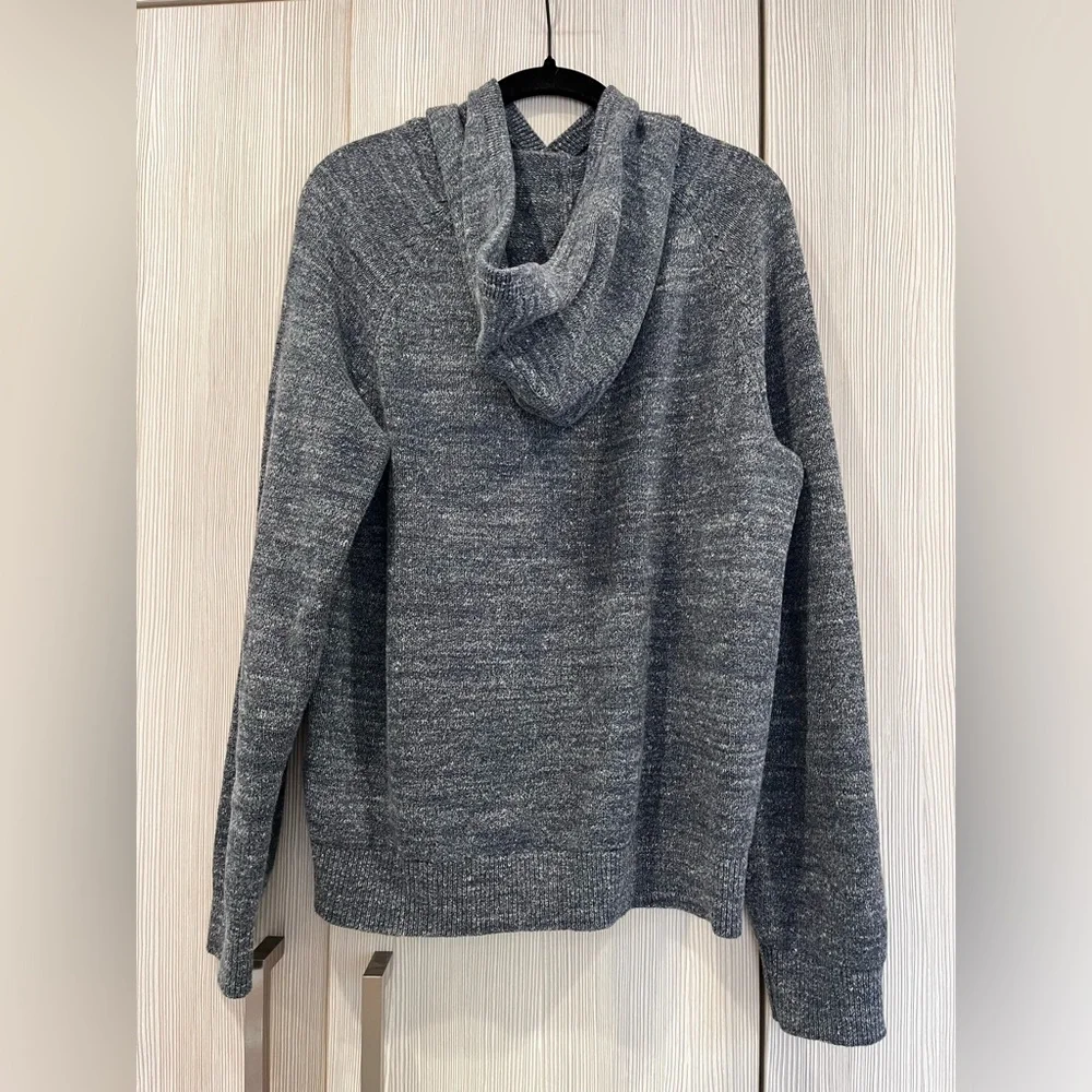 MEN'S SALE Banana Republic‎ Spacedye Popover Hoodie Gray Heathered Knit Medium
